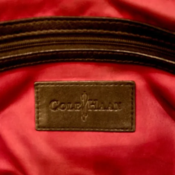 Cole Haan Black Leather Shoulder Bag with Polished Nickel Hardware - Picture 2 of 8